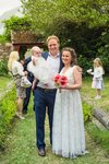 A portrait of a couple who have just got married 